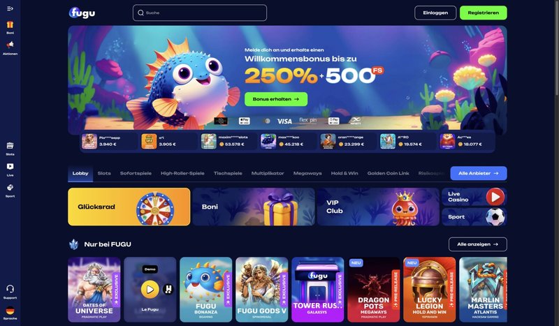 Fugu Casino: Deutschlands neuestes Online-Glücksspiel-Angebot im Test